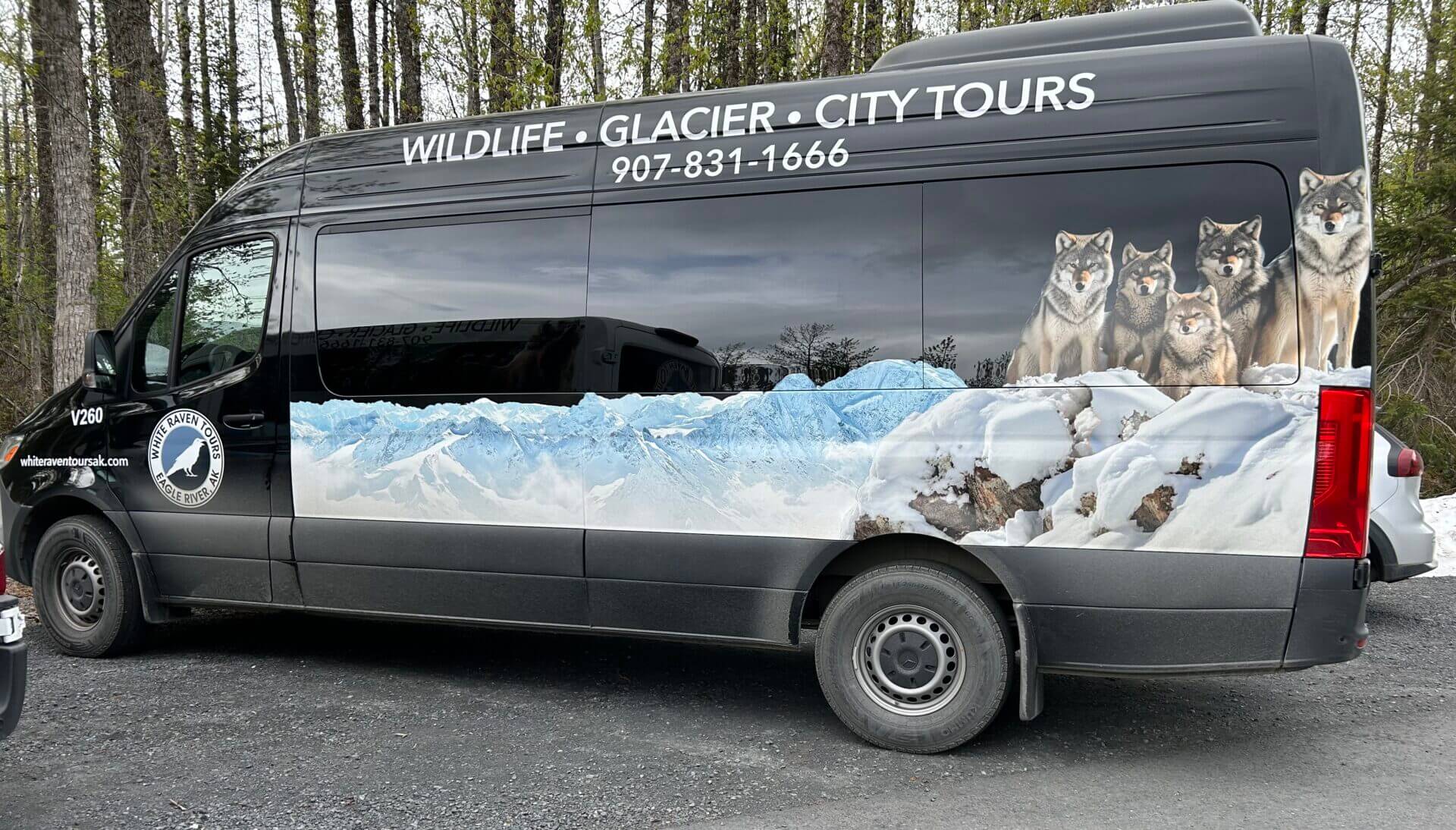 White Raven Tour Van